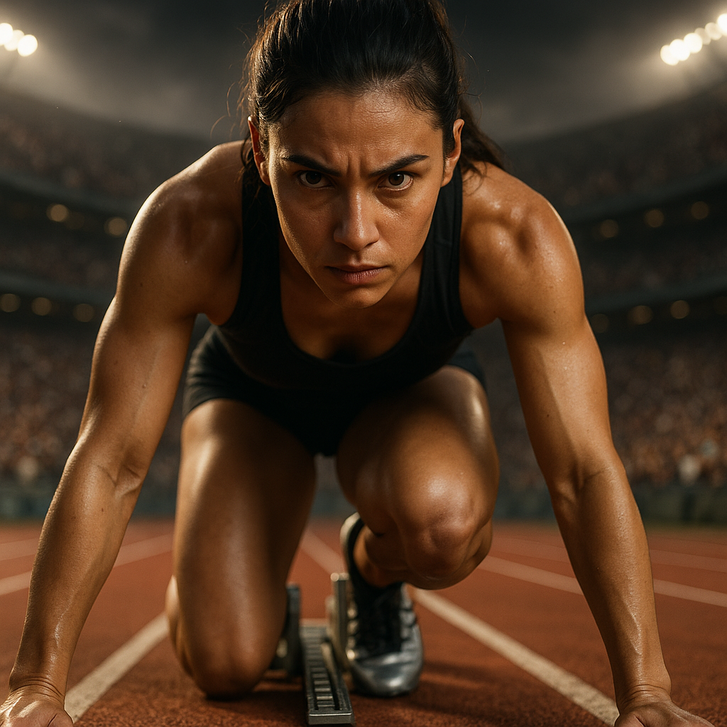 Athlete performing under pressure